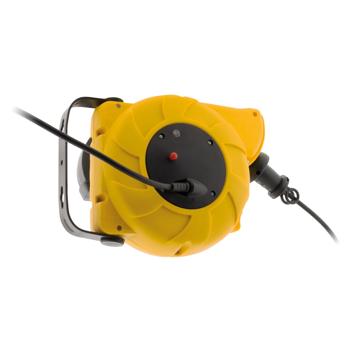 Zenitech, Schuko - Bobina elettrica da parete, cavo HO5VV-F 3G1,5 mm², girevole a 180°, montaggio a parete incluso, potenza massima 2300 W, prolunga automatica