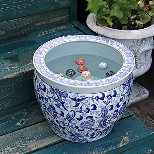 Amazon.co.jp: 水鉢 大型 陶器 13号 白 ヒマワリ 鉢カバー プランター 