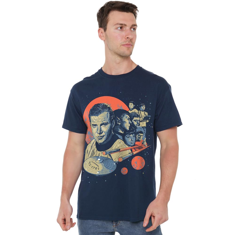 Star Trek Trek Poster Unisex T Shirt, Navy, XXXXX-Large
