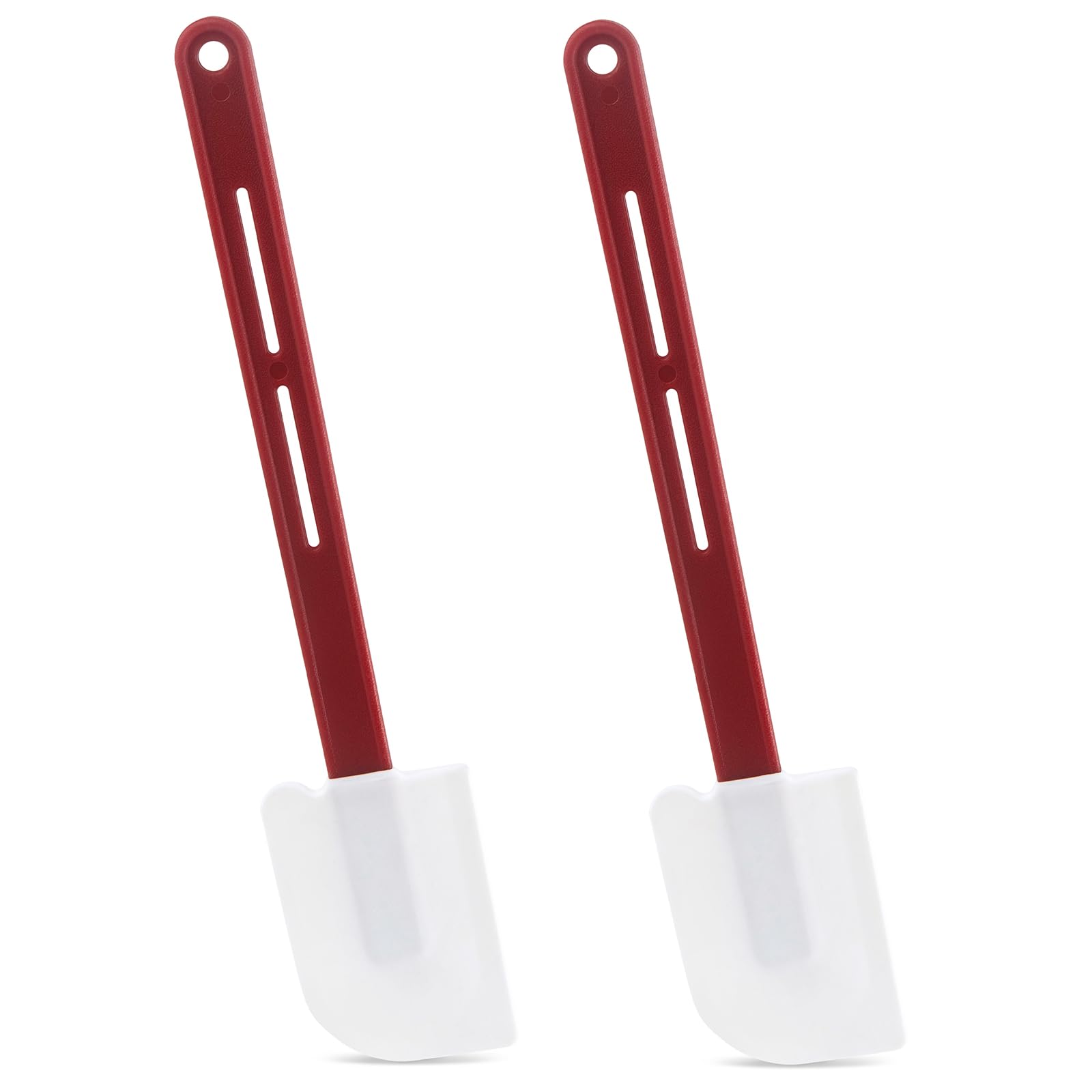 Juego de 2 espátulas de silicona antiadherentes de 16 pulgadas para cocinar, espátulas de goma comerciales para hornear y raspar mantequilla