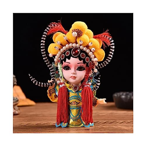 Lingula Statue Figurines Desktop Beijing Gift Beijing Style Doll Doll Decorations Beijing Opera Facial Makeup Opera Character Gifts Chinese Style Decorative Ornaments (Color : 2)