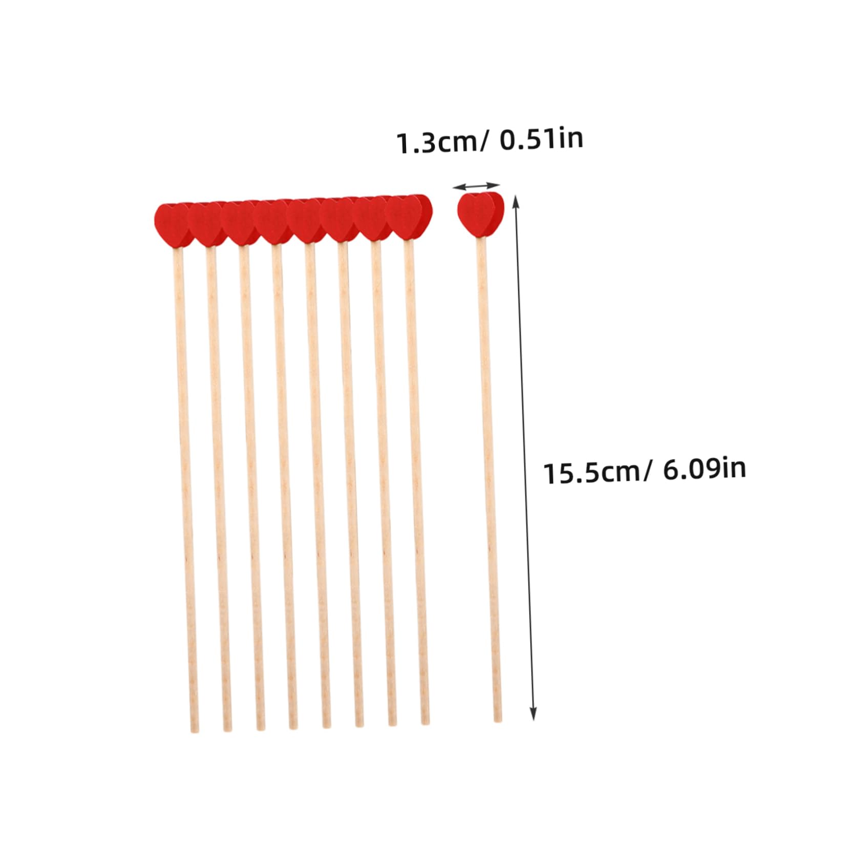 NAMOARLY Honey Stick Mixing Stick 200pcs Wooden Stirrer for Coffee Tea Cocktails Heart Shape