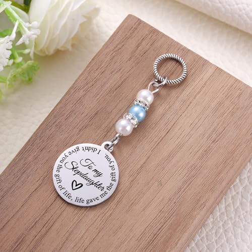 Image of MIXJOY Something Blue Gift for Bride, Wedding Day Bridal Blue Pearl Angel Wings Bouquet Garter Charm for Bride to Be