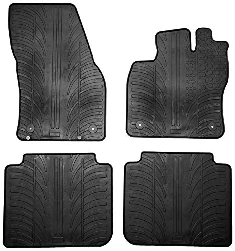 Gledring 0315 - Juego de Alfombrillas de Goma para Seat Tarraco 2019 (Perfil en T, 4 Piezas, con Clips de Montaje)