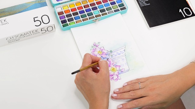 CHROMATEK Watercolour Paint Set – 50 Vivid colours Including Transparent, Opaque & Pastel – Art Kit with Brush, Water Pen, Palette, colour Chart, Swatch Sheets, Pad & Metal Travel Case