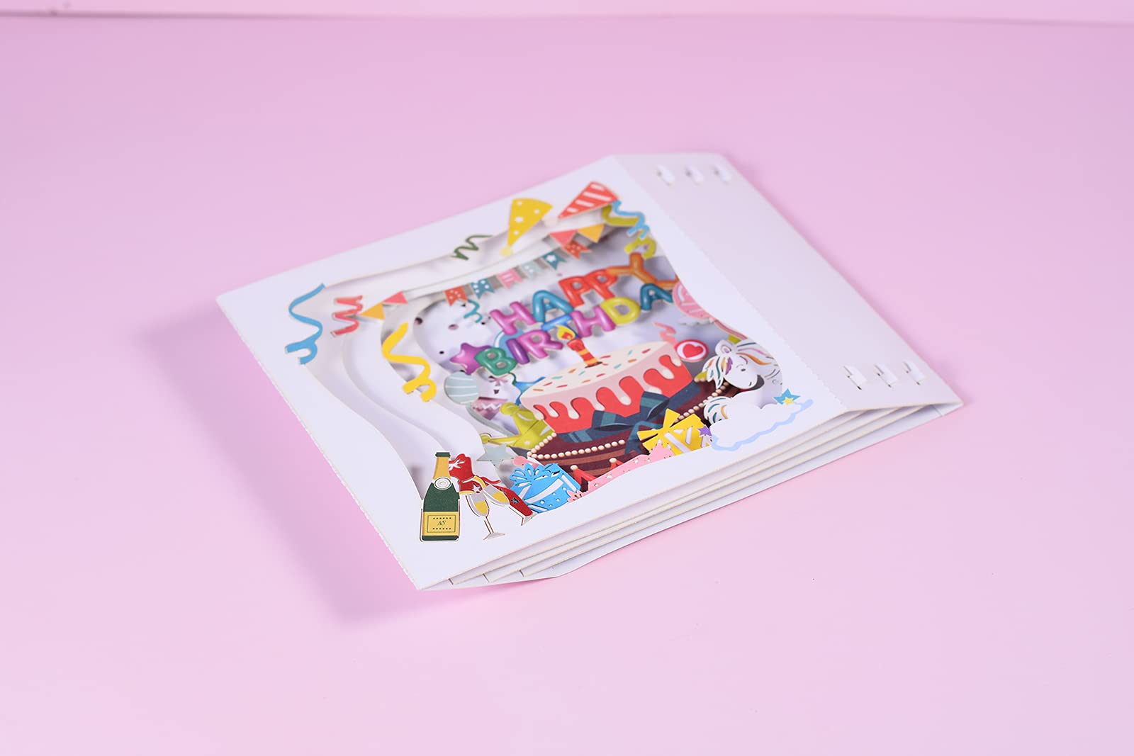 Asmallgf Biglietto Pop-up 3D Per 11° Compleanno - Con Busta, Per Figlia, Figlio, Ragazza O Ragazzo, Cartoncino Di Lino 300g/m²