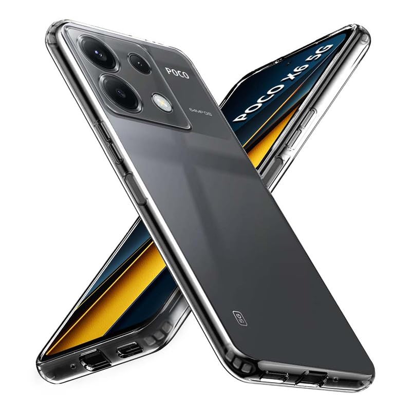 Image of Case Creation Brand -Plastic Mobile Cover For Xiaomi Poco X6 Pro (Soft & Flexible Back Case),Transparent