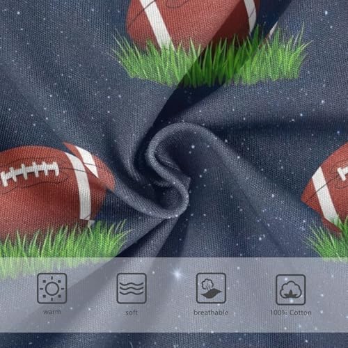 ODAWA Footballs Grass Starry Night Sky Boys Cotton Underwear, Toddler Boy Underwear 2T3