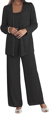 Plus Size Wedding Pant Suits Black Mother of The UK