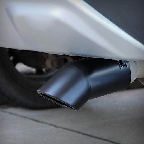 Miniatura 4 de TriTrust Punta de escape, entrada ajustable de 2.75-3 pulgadas, salida de 3.5 pulgadas, punta de silenciador de 8 pulgadas de largo, acero