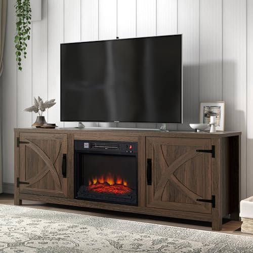 Fireplace TV Stand up to 65" TV, Farmhouse 58 Inch TV Stand