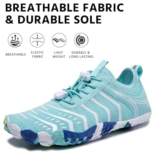 Image of EWUHA Barefoot Shoes Womens Mens Footwear for Walking Hiking with Wide Toe Box,Healthy & Non-Slip,Breathable Barefoot Vitality Water Shoes for Beach Pool Swim Outdoor (Unisex)