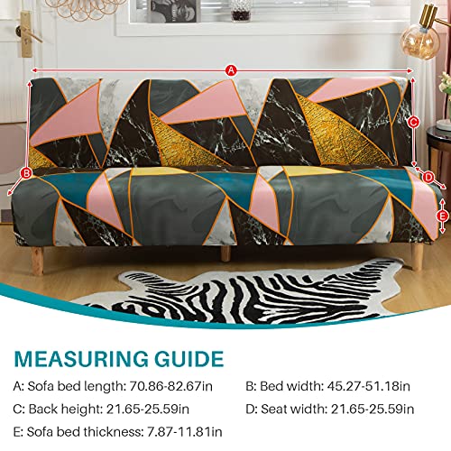 Beacon Pet Stretch Sofa Slipcover Armless Futon Cover Printed Fitted Furniture Protector Elastic Polyester Spandex Washable Armless Sofa Cover Folding Couch Shield Sofa Cover #TOP1
