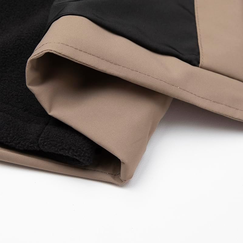 3-in-1 Hooded Jacket with Fleece Liner Windproof Waterproof Outdoor Coat