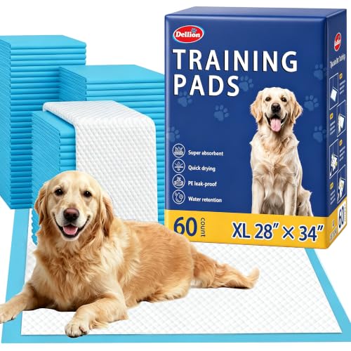 XL Puppy Pads 60 Ct 28x34 Extra Large Dog Pee Pads 1400ML by Dellion - Used condition - US$20.42