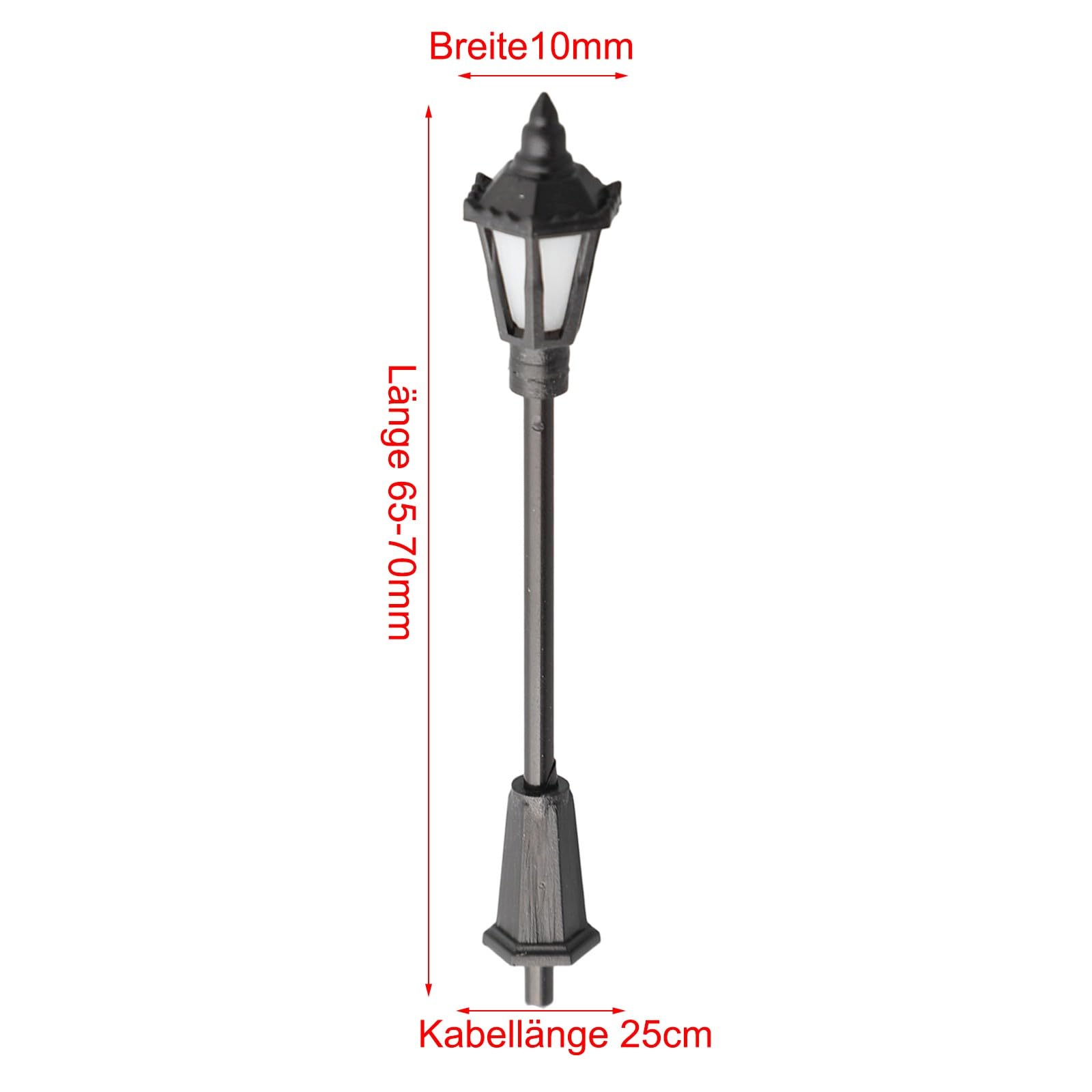 LAMPADAIRES DEL POUR bâtiments miniatures ensemble 1 flamme 10 pièces