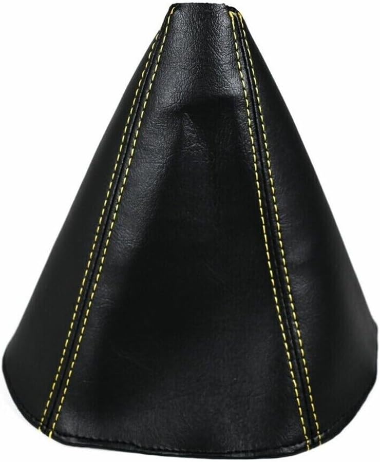 6-Speed Manual T56 Trans Shifter Shift Boot Yellow Stitch Leatherette Yellow for Pontiac for GTO 2004-2006 Center Floor LMP1316, adapt to your car