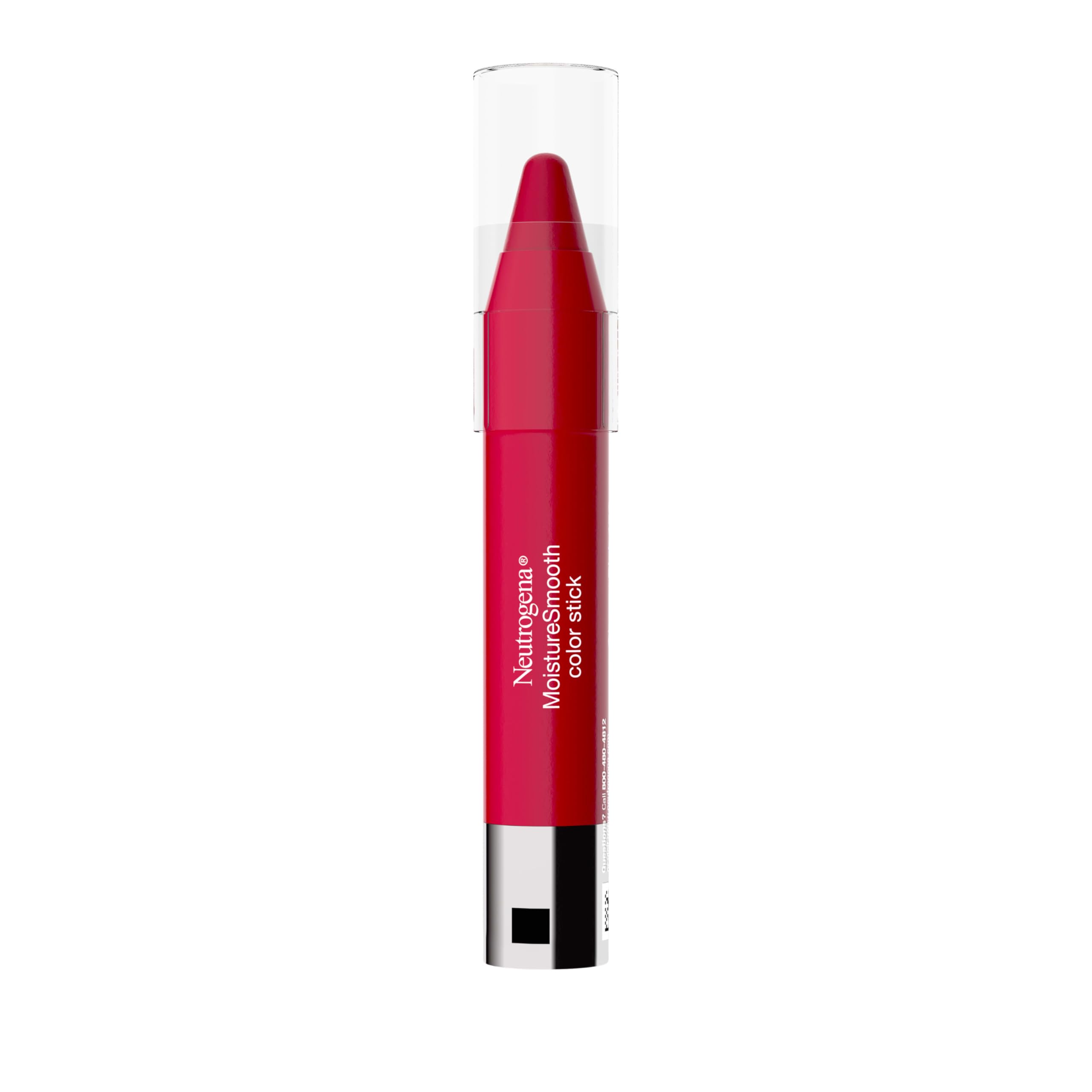 Neutrogena MoistureSmooth Color Stick for Lips, Moisturizing and Conditioning Lipstick with a Balm-Like Formula, Nourishing Shea Butter and Fruit Extracts, 150 Cherry Pink, .011 oz