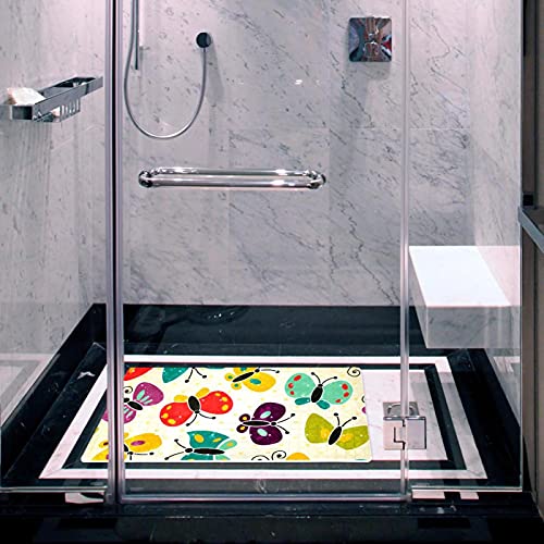 Alfombras de baño antideslizantes con ventosas y drenaje antimoho Bennigiry 15.7 x 27.9" 7