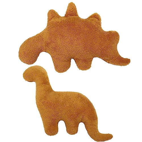 Tiopeia Dino-Nugget-Kissen Plüschtier - 2 Stück Chicken Nugget Kuscheltier Stofftier für Kinder
