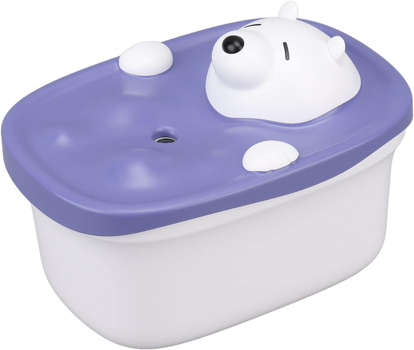 Domésticos Mini humidificador humectante 450 ml Mini humidificador de Escritorio Humidificador humectante con Forma de Oso de Burbujas Púrpura