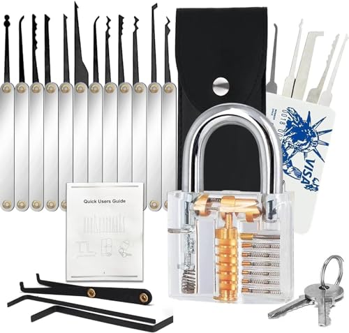 JEWNIKI Lock Set with Kit Padlock Outdoor Garage Sports Lockers Stainless Steel