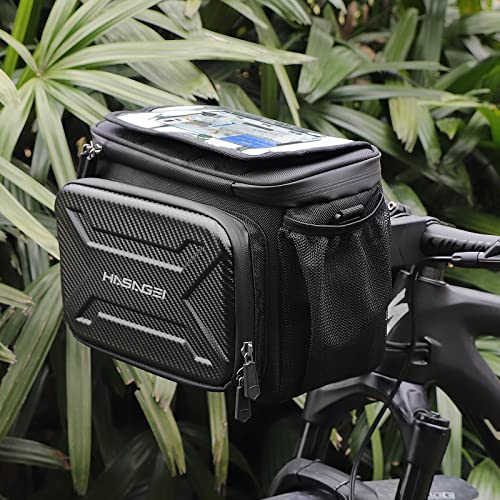 HASAGEI Fahrradtasche,Lenkertasche Fahrrad,mit Lenkeradapter FüR Fahrrad,Ebike und ElektrofahrräDer, 6L Fahrradkorb Vorne,Wasserdicht Lenkertaschen