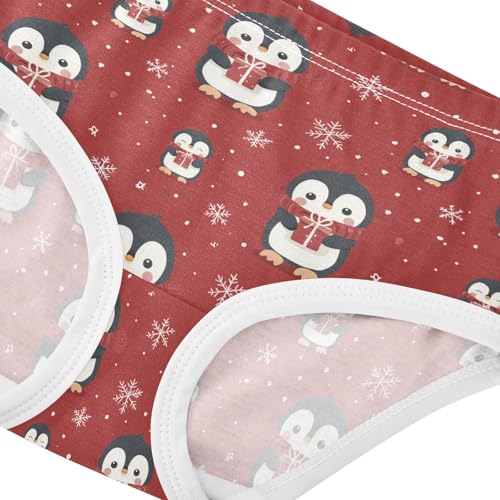Girls Underwear Soft Cotton Christmas Penguin Kids Panties in Sizes 2/3t, 4t, 5t, 6 and 84