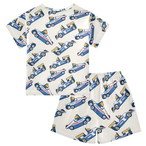 Pajama Sets Car Pattern Short Sleeve Summer Sleepwear 2 Piece Pjs2