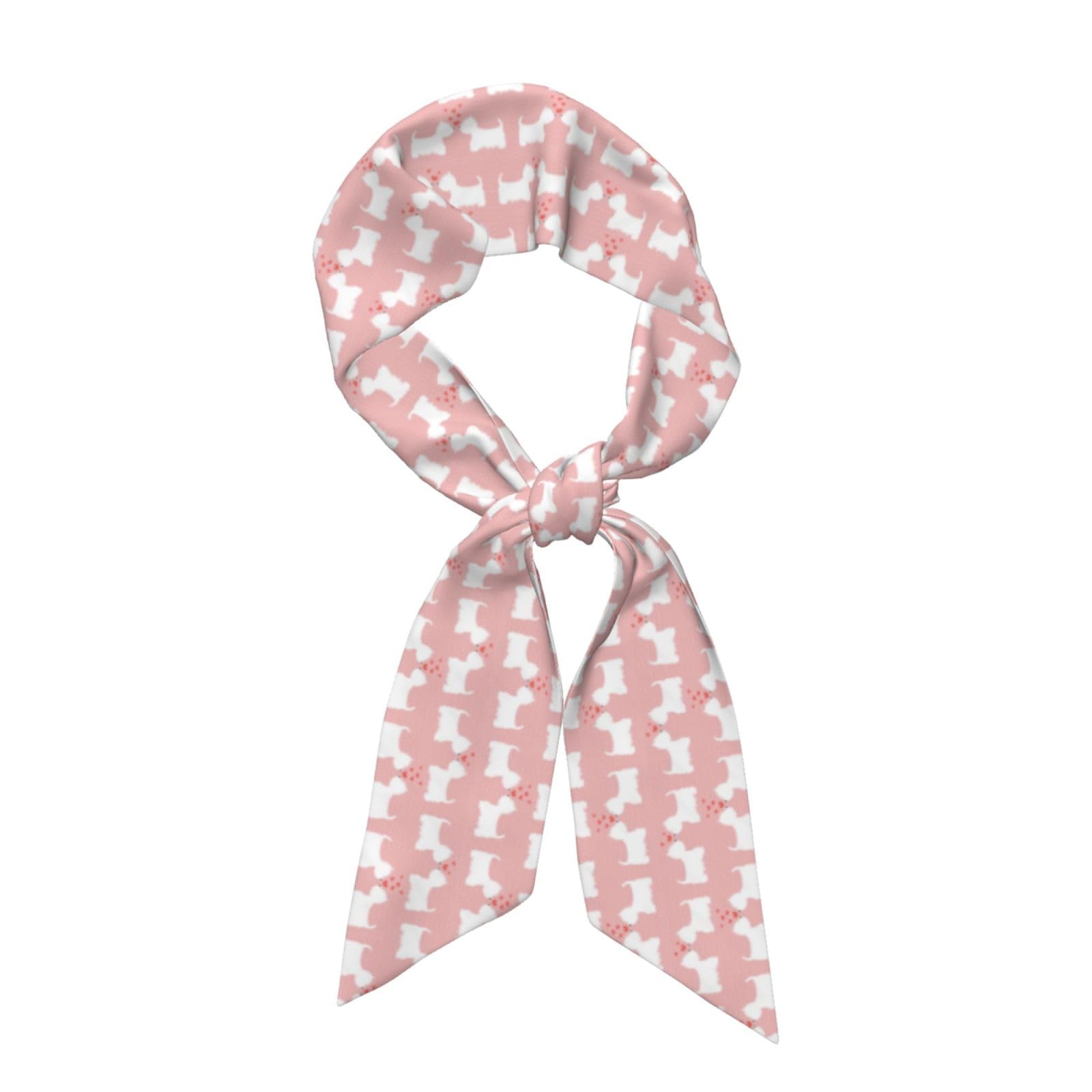 YXDVPALNE Westie Dogs Pattern Neck Scarves, Kerchief Neckerchief Headband, Women's Fashion Scarf