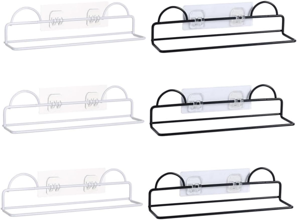 CHILDWEET 6pcs Collapsible Shoe Rack Space Saver for Closet Irony Shoes Organizer No Drilling Wall-mounted Holder for Home