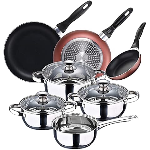 San Ignacio Batería de cocina 7 piezas + Set 3 sartenes Cover
