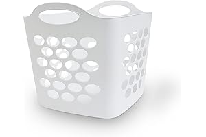 Feather-light Plastic Laundry Basket, Square-shaped, Easy-Carry: Laundry Room Bliss!