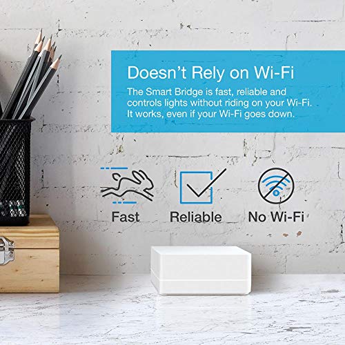 Lutron P-BDG-PKG2W-A Wireless Deluxe Dimmer Bridge Caseta Smart Start Kit, White, 2 Count