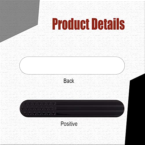 Image of deemars 2PCS 3D Metal American Flag Decal, Black USA Flag Emblem Sticker, 6 inch x 1 inch Patriotic USA US Flag Car Decals Bumper Stickers for for Car, Truck, SUV, Motorcycle