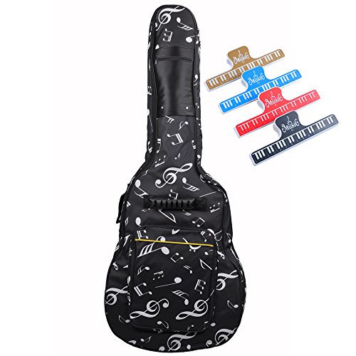Nuzamas Guitare Sac de transport rembourré, Oxford, Fit Taille 1 000 864,1 cm guitares, double réglable Sangles de sac à dos d’épaule, grande poche et 4 clavier Book page Clips - Les Beatles, Paul McCartney, John Lennon, RIngo Starr, George Harrison Nuzamas Guitare Sac de transport rembourré, Oxford, Fit Taille 1 000 864,1 cm guitares, double réglable Sangles de sac à dos d'épaule, grande poche et 4 clavier Book page Clips