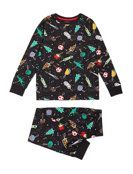 Image of Marks & Spencer Pure Cotton Bauble Pyjamas