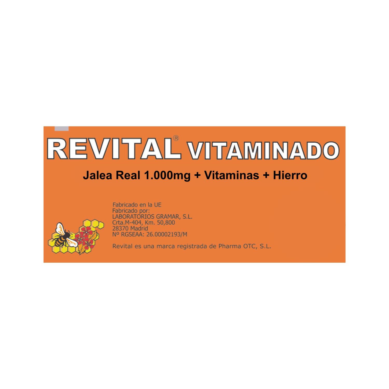 Revital Vitaminado 20 Viales - Pack de 2 Unidades - Contribuye al Funcionamiento Normal del Sistema Inmunitario - Fórmula con 1.000 mg de Jalea Real, Vitaminas y Hierro