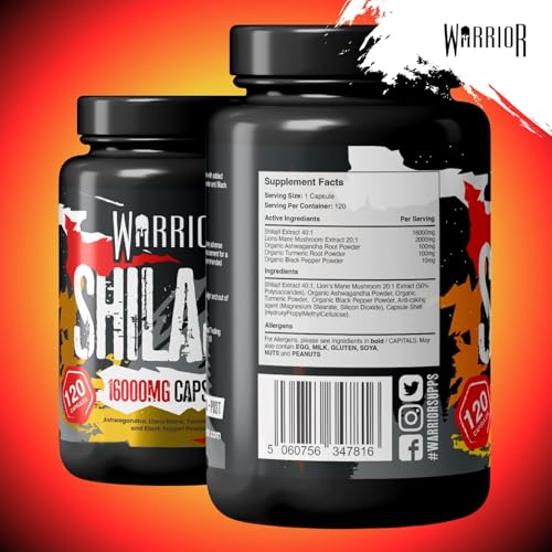 Warrior Shilajit Capsules 120 – 16,000mg 5-in-1 Himalayan Complex with Ashwagandha, Lion’s Mane, Turmeric & Black Pepper – Energy, Vitality, Cognitive Focus, Natural Testosterone Support - Image 4
