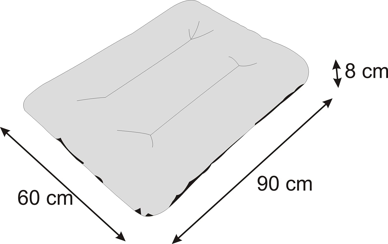 Colchón para perros, sofá para perros, cojín para perros, sofá, colchón, canapé, cama para mascotas, suave, cojín R1 – 90 x 60 cm, a cuadros, marrón