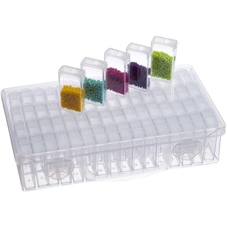 CLOUDTAIL CHOICE 64 Grids Diamond Painting Boxes, Clear Plastic Organizer Box, Embroidery Accessories Storage Container with Adjustable Dividers for Art Craft, Nail Diamonds, Bead Storage (B0CTF1R2KJ) Amazon Price History, Amazon Price Tracker