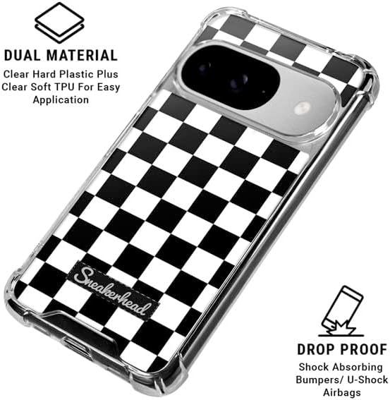 Skinit Clear Phone Case Compatible with Google Pixel 10 - Sneakerhead Checkered Design
