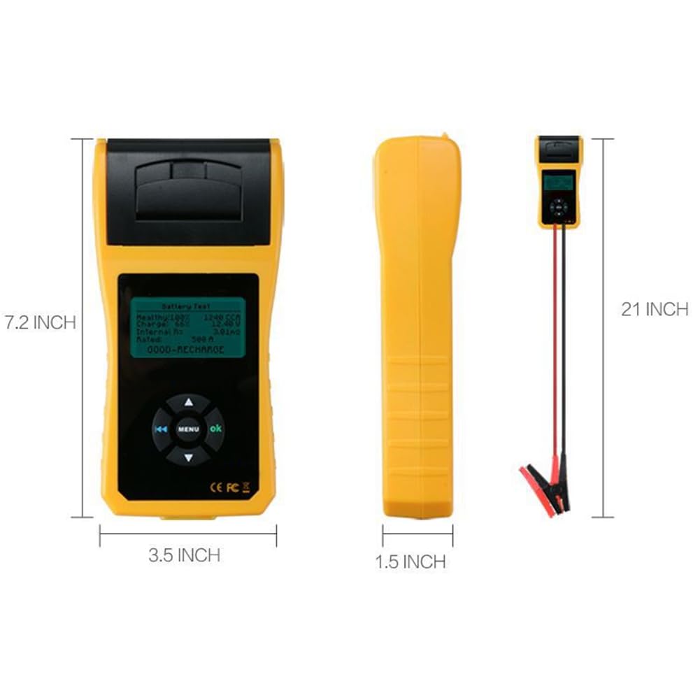 Dioche Tester Akumulatora Samochodowego BT660 – Test Pojemności Akumulatora Samochodowego 12 V, Test Rezystancji Wewnętrznej i Analizator Układu ładowania (Obsługa języka chińskiego, angielskiego,)