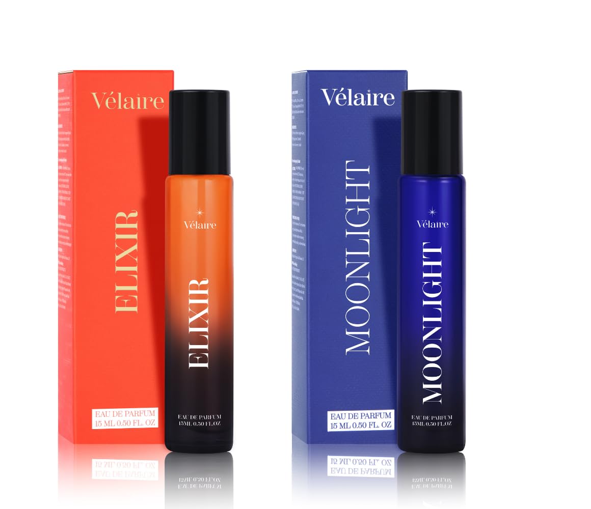 the velaire duo – elixir & moonlight unisex long lasting perfume set | premium edp 2 x 15ml | musk, vanilla, jasmine & patchouli, cedarwood, bergamot | ideal gift for men & women