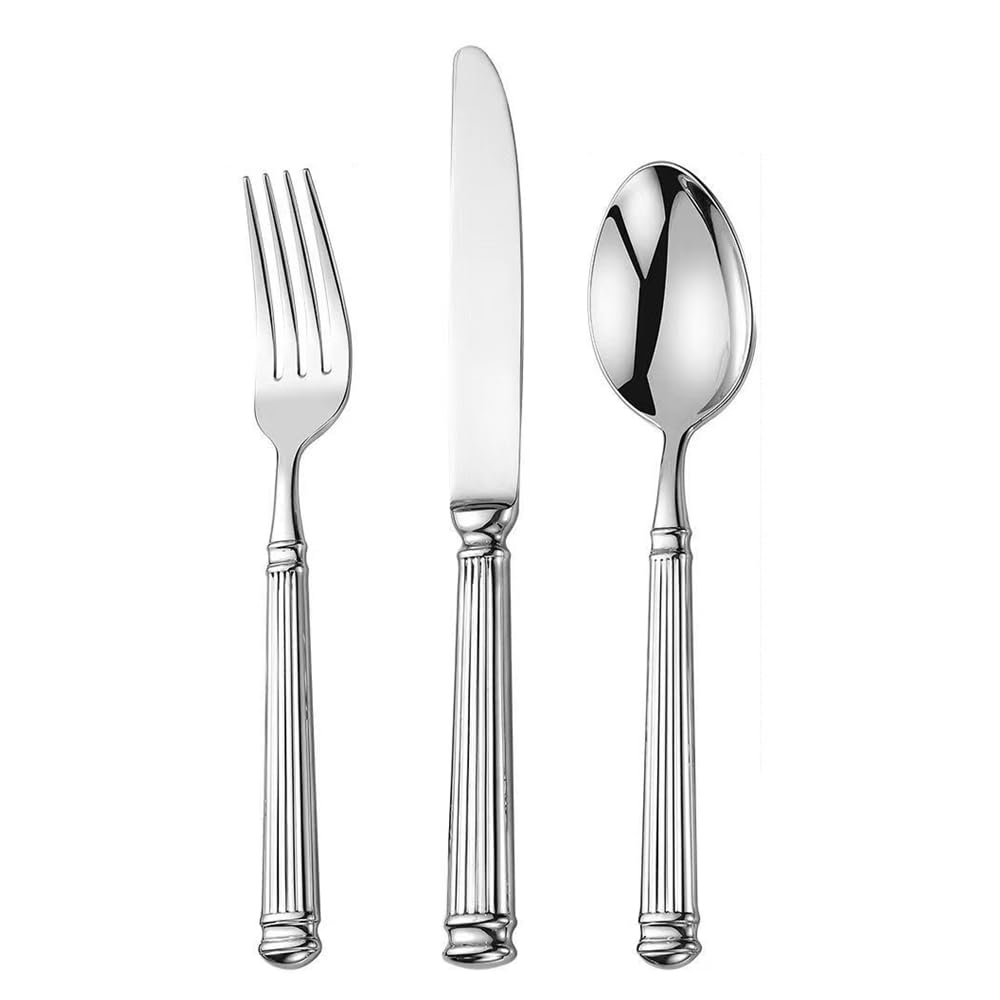 Set di Posate in Acciaio Inossidabile 304, Coltello, forchetta e Cucchiaio, Set per Uso Domestico, Hotel, Coltello Occidentale, Cucchiaio e forchetta da Dessert, 3 Pezzi, 2 Pezzi (3 Pezzi)