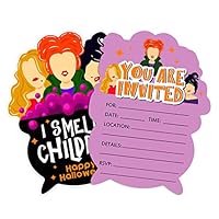 SICOHOME Halloween Party Invitations - 12pcs 5\"x7\" Halloween Birthday Invitations with Envelopes for Kids Adult Baby Shower Greeting Gift Cards Hocus Pocus Invitations Party Favors Supplies
