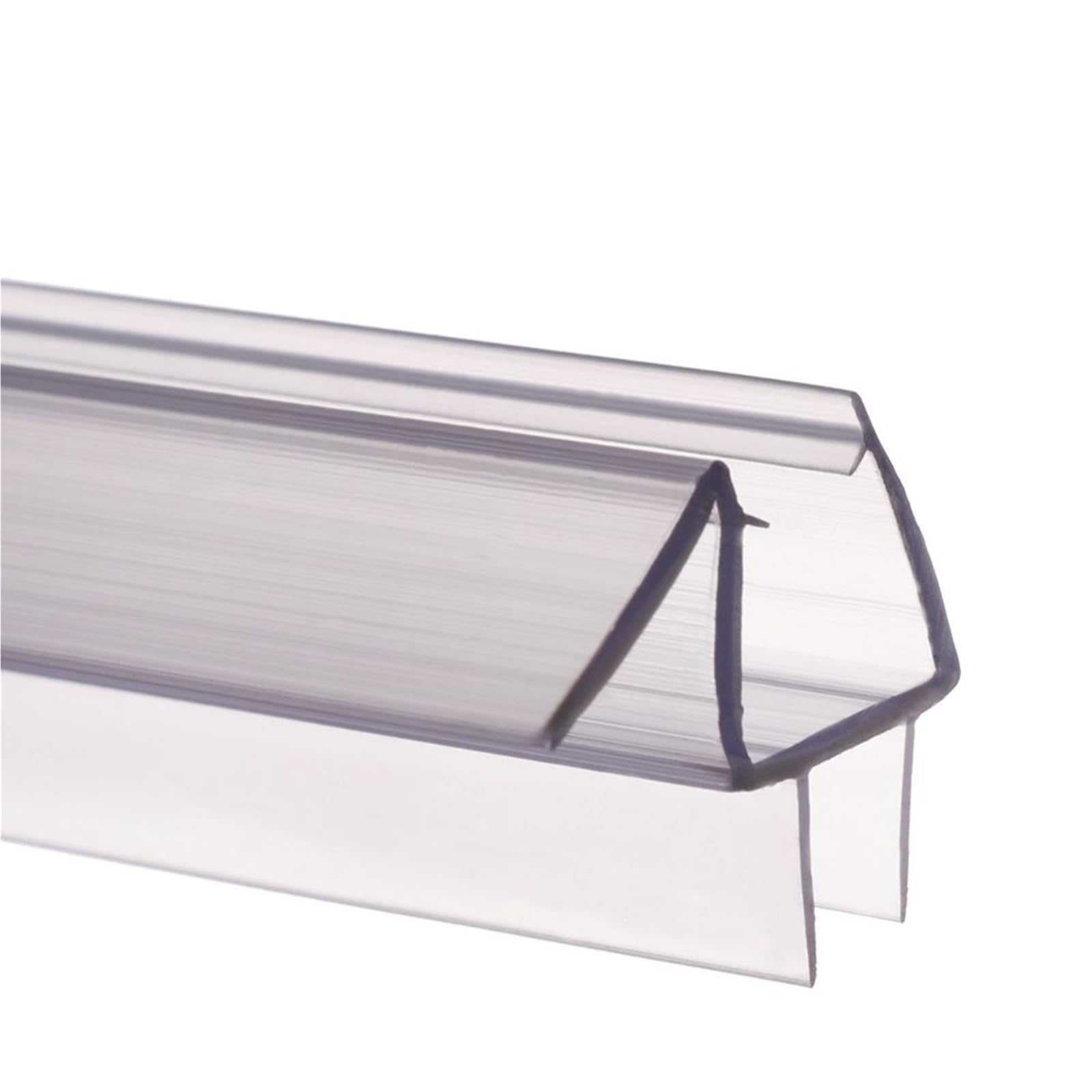 Guarnizione per porte in vetro da bagno, Striscia Guarnizione for Schermo Doccia 4m Trasparente Misure Multiple 8 Pz(C-12mm)