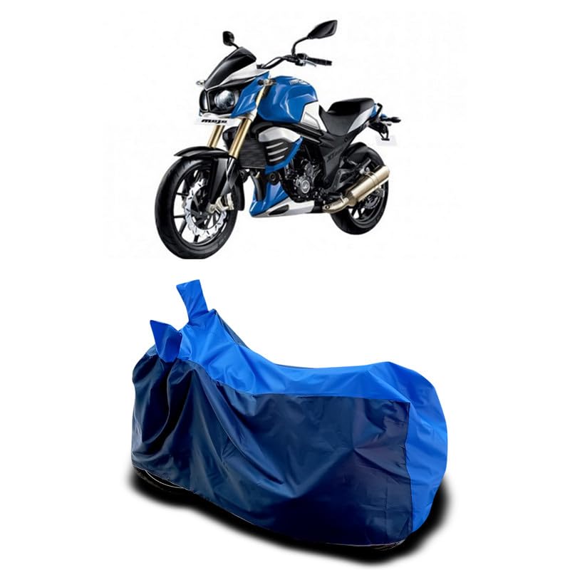 Image of DUFFEL-Two Wheeler Bike Body Cover Compatible for Mahindra Mojo Xt Bs6 Heat Protectio /UV-Rays /Birds Dropping /DustProof /Waterproof All Variants [Nevay Blue]