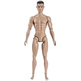 Xoeryoy 1/6 Scale Action Figure Multi Jointed Posable Male Muscular Action Figure Body with Head for Display Doll Collection, Beige
