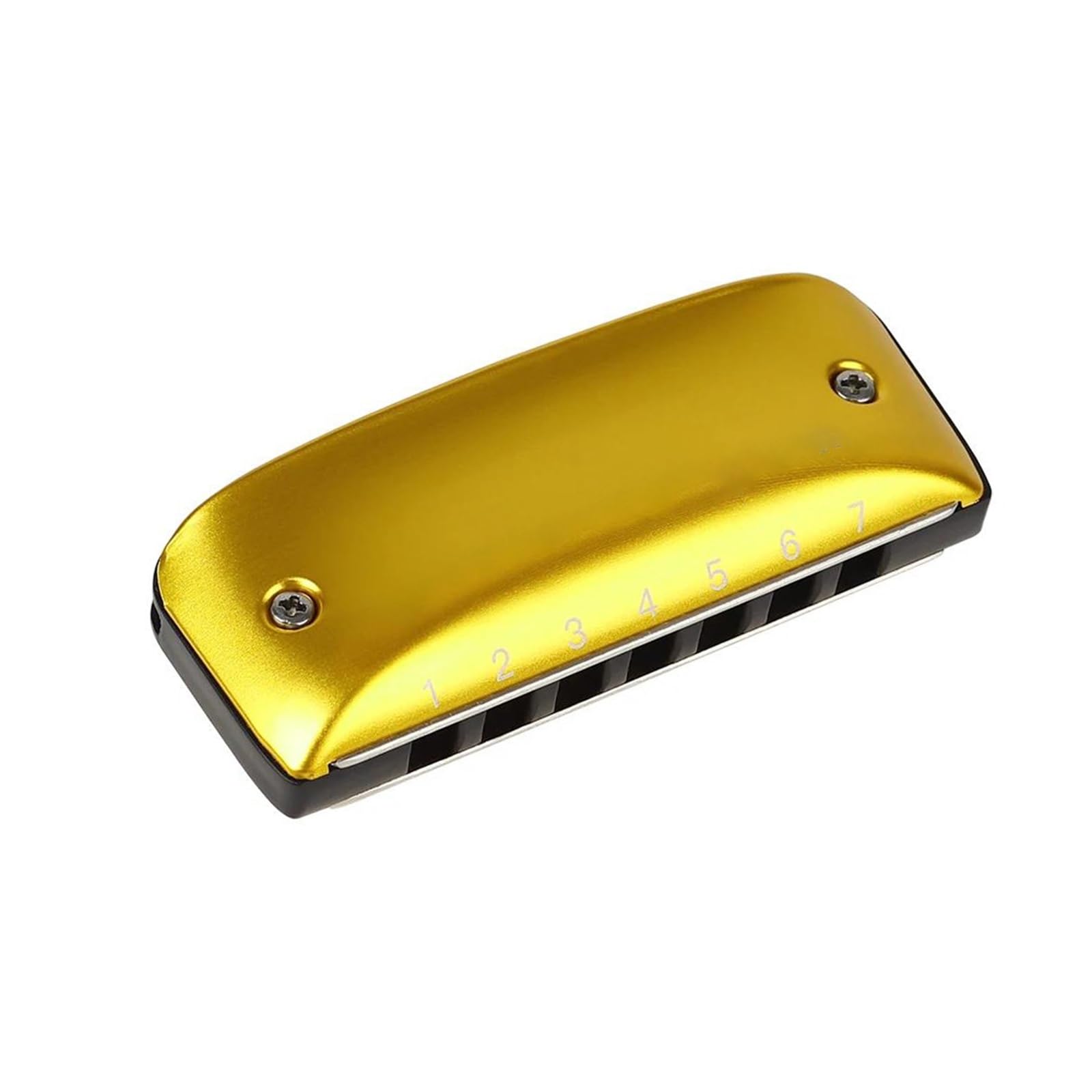 Harmonijka Blues Harmonijka 7-otworowa Blues Harp Instrument Dęty Drewniany Czerwony/Zielony/Fioletowy/Niebieski/Różowy/Żółty Dostępny(Yellow G)